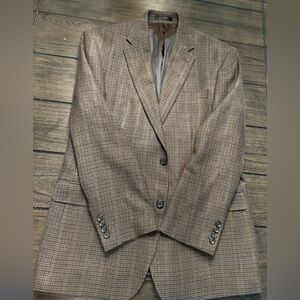 Lauren Ralph Lauren Tan Checkered Blazer 42R